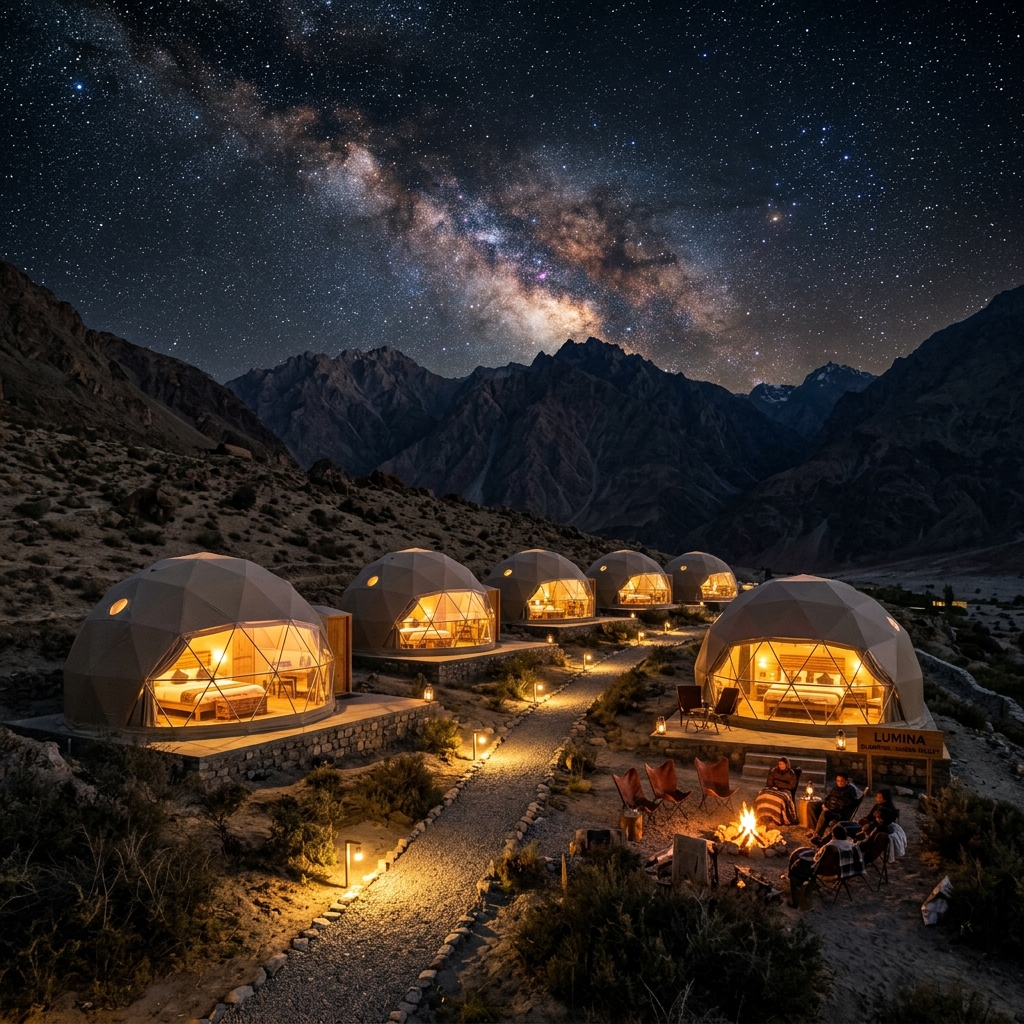 Glamping Domes in Hunder